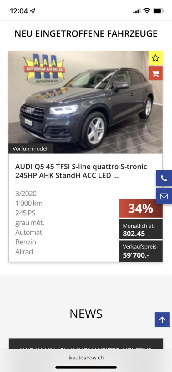 Autos online kaufen - Autoshow Aathal AG 5